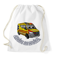 PRINTFASHION mentőautó pisti 1 - Sportzsák, Tornazsák - Fehér tornazsák