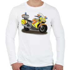 PRINTFASHION mentőmotor - Férfi hosszú ujjú póló - Fehér férfi póló
