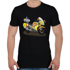 PRINTFASHION mentőmotor - Férfi póló - Fekete férfi póló