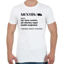 PRINTFASHION Mentős jelentése - Férfi póló - Fehér férfi póló