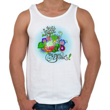 PRINTFASHION Mentsd meg a Földet! - Férfi atléta - Fehér atléta, trikó