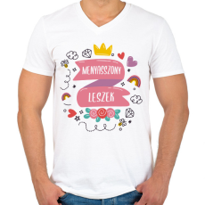 PRINTFASHION menyasszony leszek - Férfi V-nyakú póló - Fehér