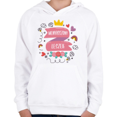 PRINTFASHION menyasszony leszek - Gyerek kapucnis pulóver - Fehér