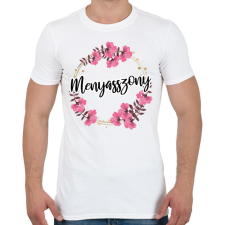 PRINTFASHION Menyasszony (virágos) - Férfi póló - Fehér férfi póló