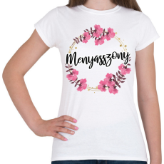 PRINTFASHION Menyasszony (virágos) - Női póló - Fehér