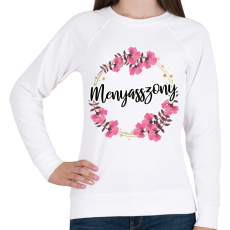 PRINTFASHION Menyasszony (virágos) - Női pulóver - Fehér