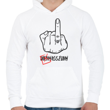 PRINTFASHION Menyasszony VS Asszony - Lánybúcsús póló minta - Férfi kapucnis pulóver - Fehér férfi pulóver, kardigán