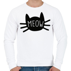 PRINTFASHION Meow  - Férfi pulóver - Fehér