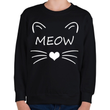 PRINTFASHION MEOW - Gyerek pulóver - Fekete gyerek pulóver, kardigán