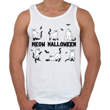 PRINTFASHION Meow Halloween - Férfi atléta - Fehér atléta, trikó