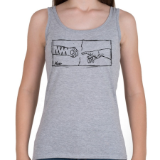 PRINTFASHION Meow - Női atléta - Sport szürke női trikó