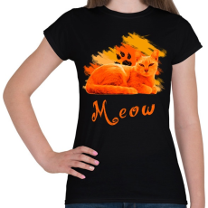 PRINTFASHION meow - Női póló - Fekete