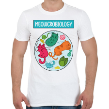 PRINTFASHION Meowcrobiology - Férfi póló - Fehér férfi póló