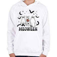 PRINTFASHION Meoween - Gyerek kapucnis pulóver - Fehér