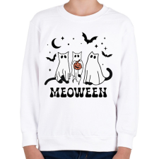 PRINTFASHION Meoween - Gyerek pulóver - Fehér gyerek pulóver, kardigán