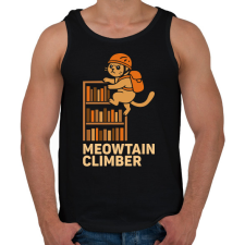 PRINTFASHION Meowtain climber - Férfi atléta - Fekete női trikó