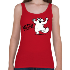 PRINTFASHION Meoww - Női atléta - Cseresznyepiros női trikó