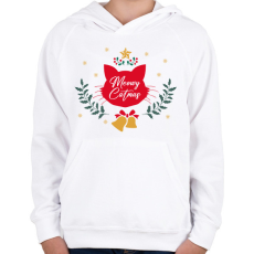 PRINTFASHION Meowy Catmas - Gyerek kapucnis pulóver - Fehér