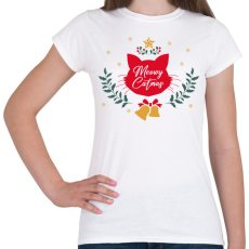 PRINTFASHION Meowy Catmas - Női póló - Fehér