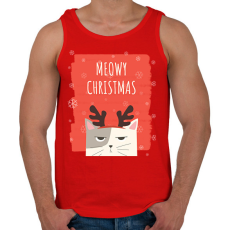 PRINTFASHION MEOWY CHRISTMAS - Férfi atléta - Piros