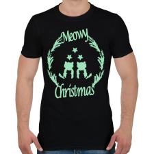 PRINTFASHION meowy green - Férfi póló - Fekete férfi póló