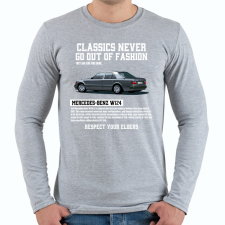 PRINTFASHION mercedes - Férfi hosszú ujjú póló - Sport szürke férfi póló