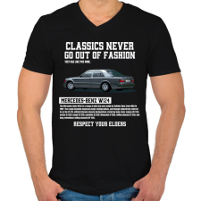 PRINTFASHION mercedes - Férfi V-nyakú póló - Fekete férfi póló