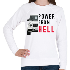 PRINTFASHION Mercedes G - Női pulóver - Fehér női pulóver, kardigán