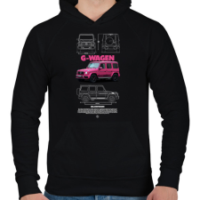 PRINTFASHION Mercedes G Wagen - Férfi kapucnis pulóver - Fekete férfi pulóver, kardigán