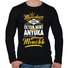 PRINTFASHION Mercis Anyuka - Férfi hosszú ujjú póló - Fekete férfi póló