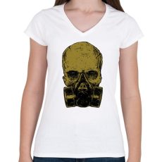 PRINTFASHION Méreg - Női V-nyakú póló - Fehér