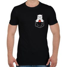 PRINTFASHION Mérges cica kávéval - Férfi póló - Fekete férfi póló