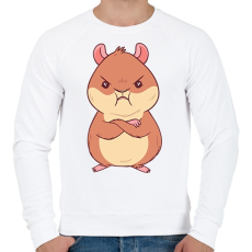 PRINTFASHION Mérges hörcsög - Férfi pulóver - Fehér