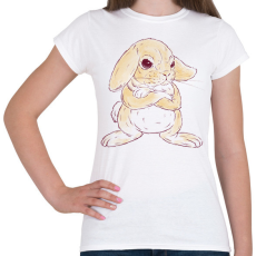 PRINTFASHION Mérges nyuszi - Női póló - Fehér