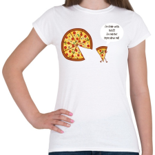 PRINTFASHION Mérges pizza - Női póló - Fehér női póló