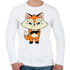 PRINTFASHION Mérges róka - Férfi hosszú ujjú póló - Fehér férfi póló