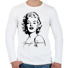 PRINTFASHION merilyn monroe - Férfi hosszú ujjú póló - Fehér