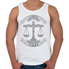 PRINTFASHION Mérleg  - Férfi atléta - Fehér