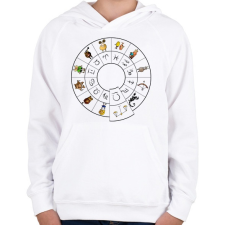 PRINTFASHION Mérleg - Gyerek kapucnis pulóver - Fehér gyerek pulóver, kardigán