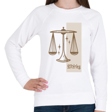 PRINTFASHION Mérleg horoszkóp - Női pulóver - Fehér