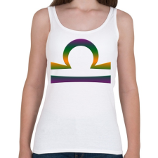 PRINTFASHION Mérleg - Női atléta - Fehér női trikó