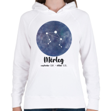 PRINTFASHION Mérleg - Női kapucnis pulóver - Fehér női pulóver, kardigán