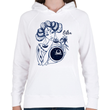 PRINTFASHION mérleg - Női kapucnis pulóver - Fehér női pulóver, kardigán