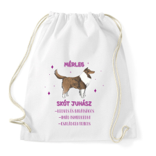 PRINTFASHION Mérleg - Skót juhász - Sportzsák, Tornazsák - Fehér tornazsák