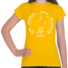 PRINTFASHION Mérleg tulajdonságok - Női póló - Sárga