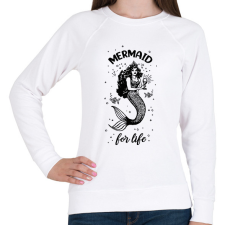 PRINTFASHION Mermaid for life - Női pulóver - Fehér női pulóver, kardigán