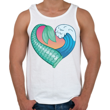 PRINTFASHION Mermaid love - Férfi atléta - Fehér atléta, trikó