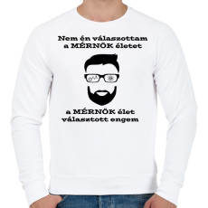 PRINTFASHION Mérnök élet - Férfi pulóver - Fehér