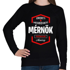 PRINTFASHION Mérnök prémium minőség - Női pulóver - Fekete