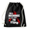 PRINTFASHION Mérnök vagyok, de a hülyéket nem tudom megjavítani - Sportzsák, Tornazsák - Fekete